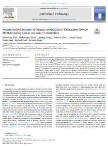 131. Acetate-assisted increase of butyrate production by Eubacterium limosum KIST612 during carbon monoxide fermentation