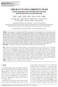 107. Current generation from microbial fuel cell using stainless steel wire as anode electrode